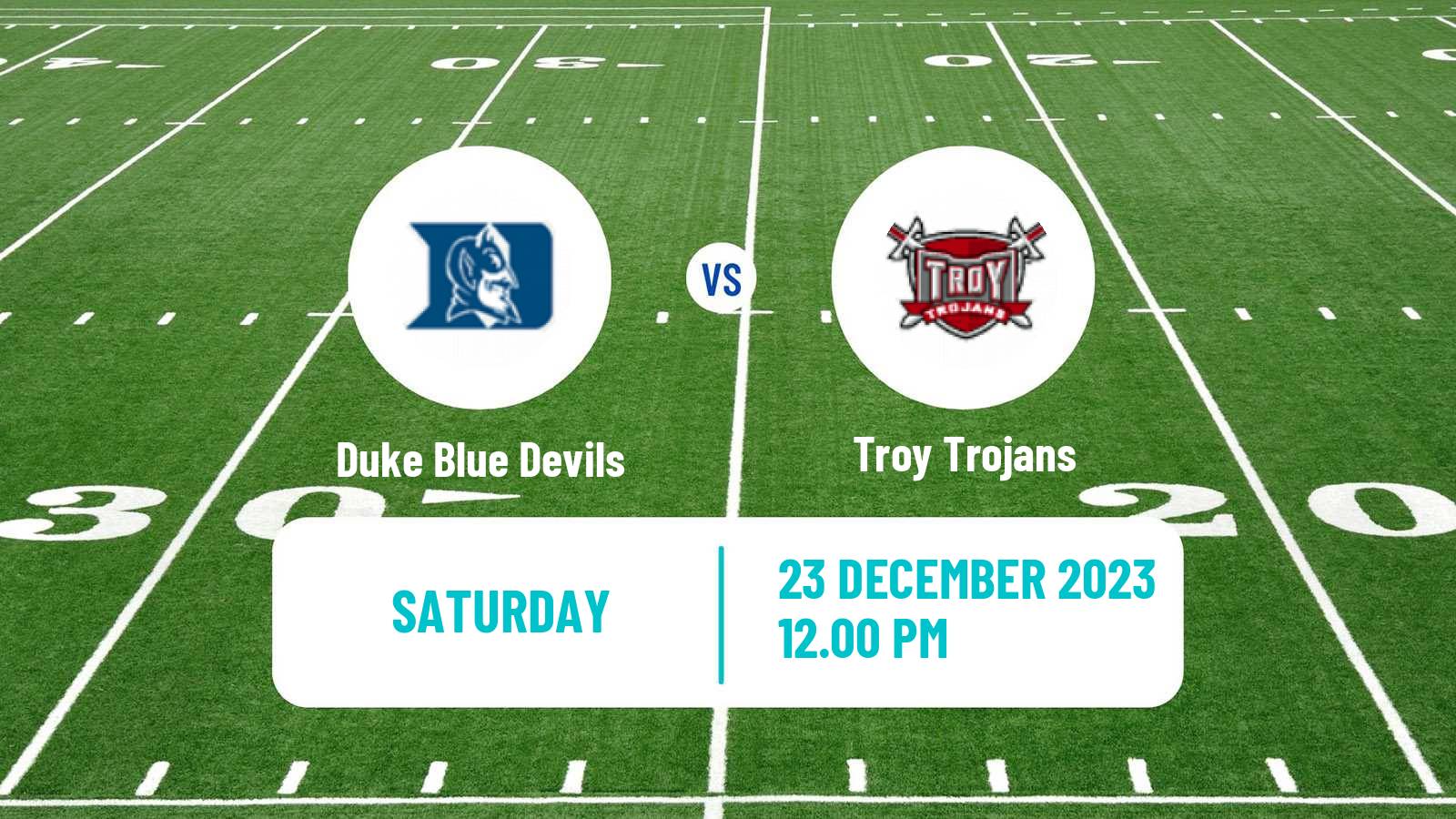 American football NCAA College Football Duke Blue Devils - Troy Trojans