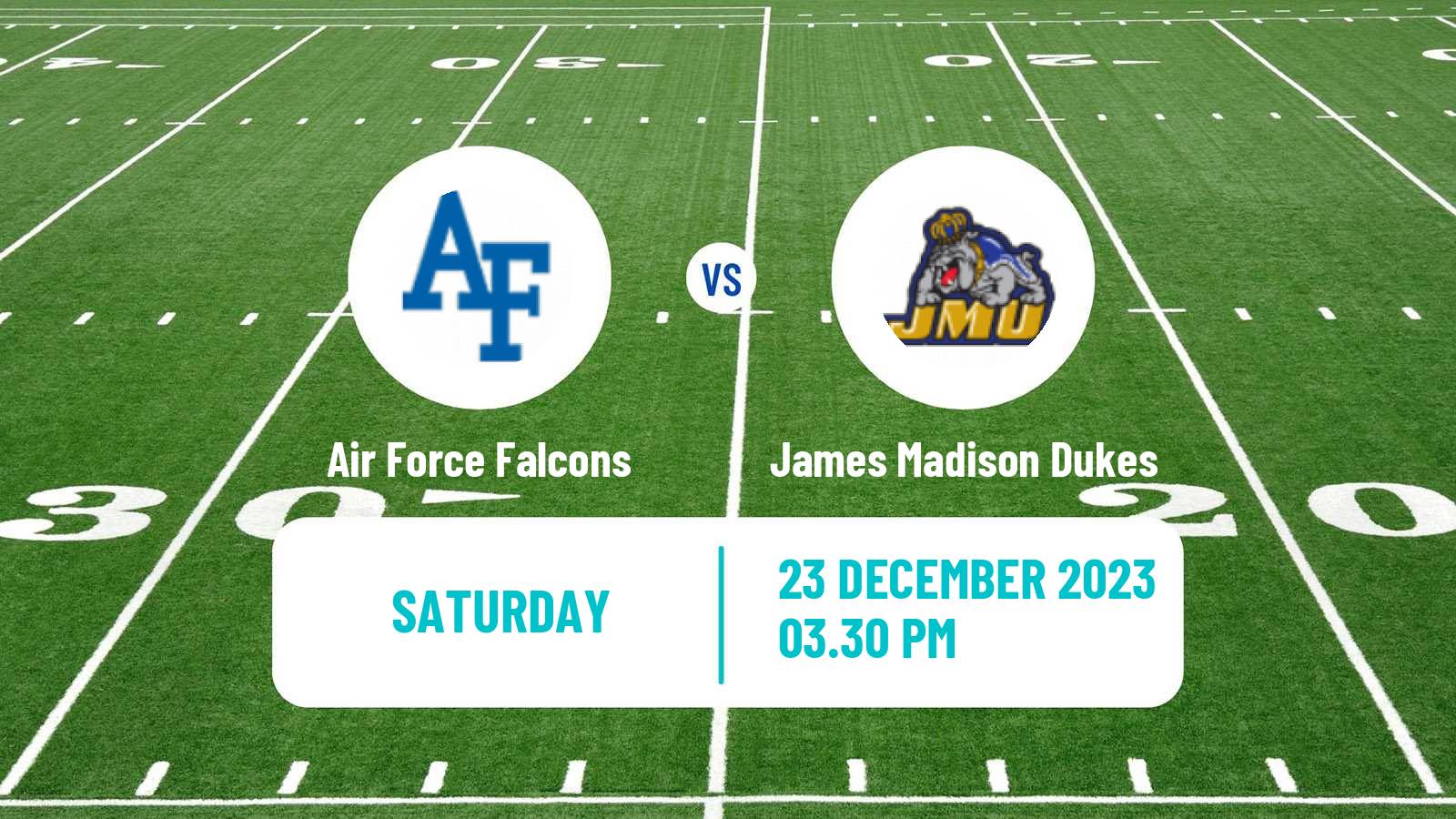 American football NCAA College Football Air Force Falcons - James Madison Dukes