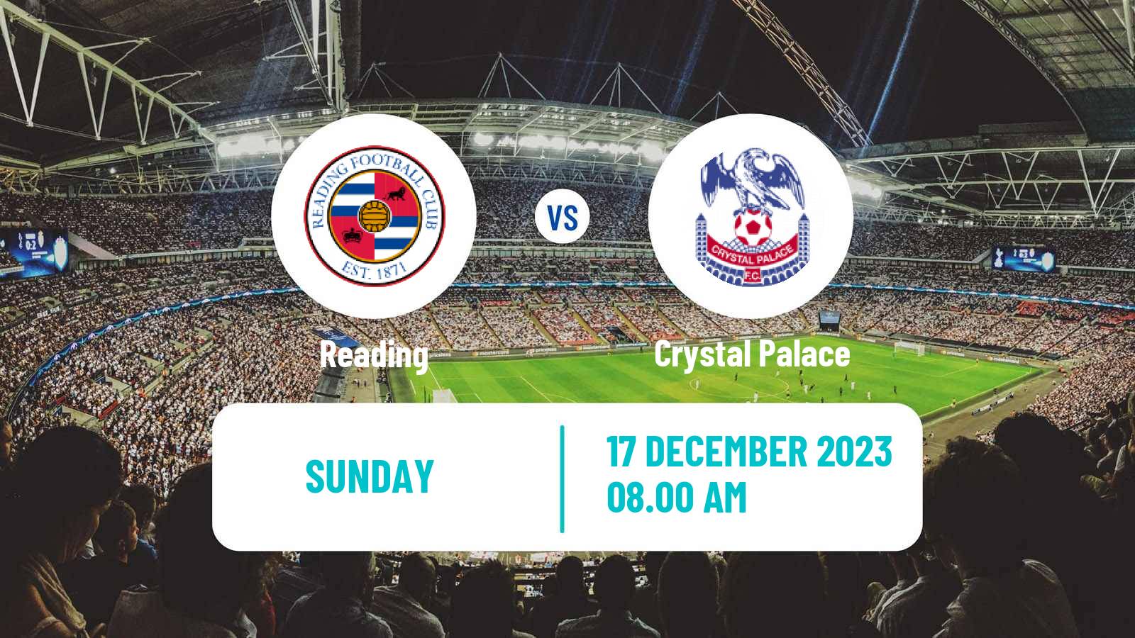Soccer English Women Championship Reading - Crystal Palace