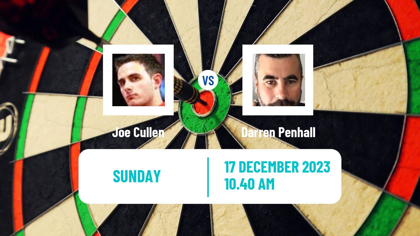 Darts PDC World Championship Joe Cullen - Darren Penhall