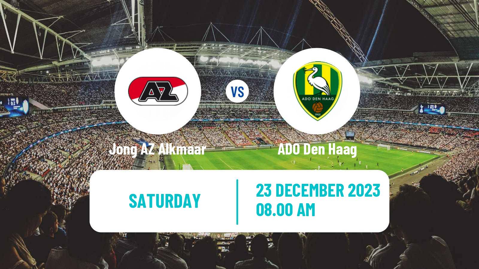 Soccer Dutch Eerste Divisie Jong AZ Alkmaar - ADO Den Haag