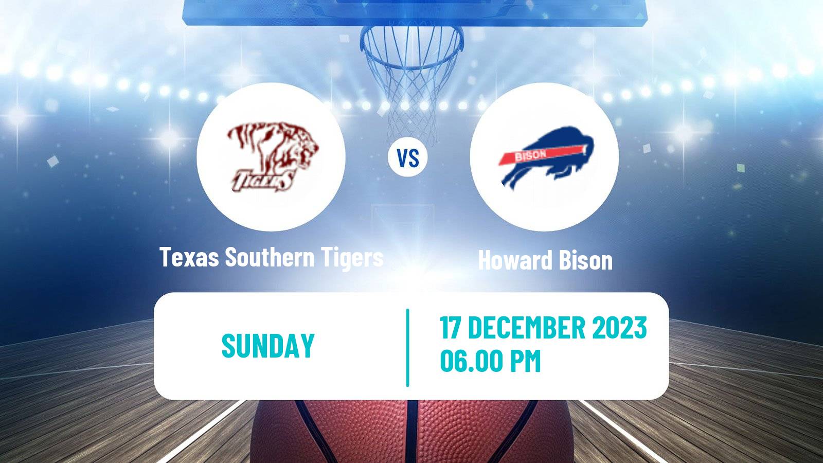 Basketball NCAA College Basketball Texas Southern Tigers - Howard Bison