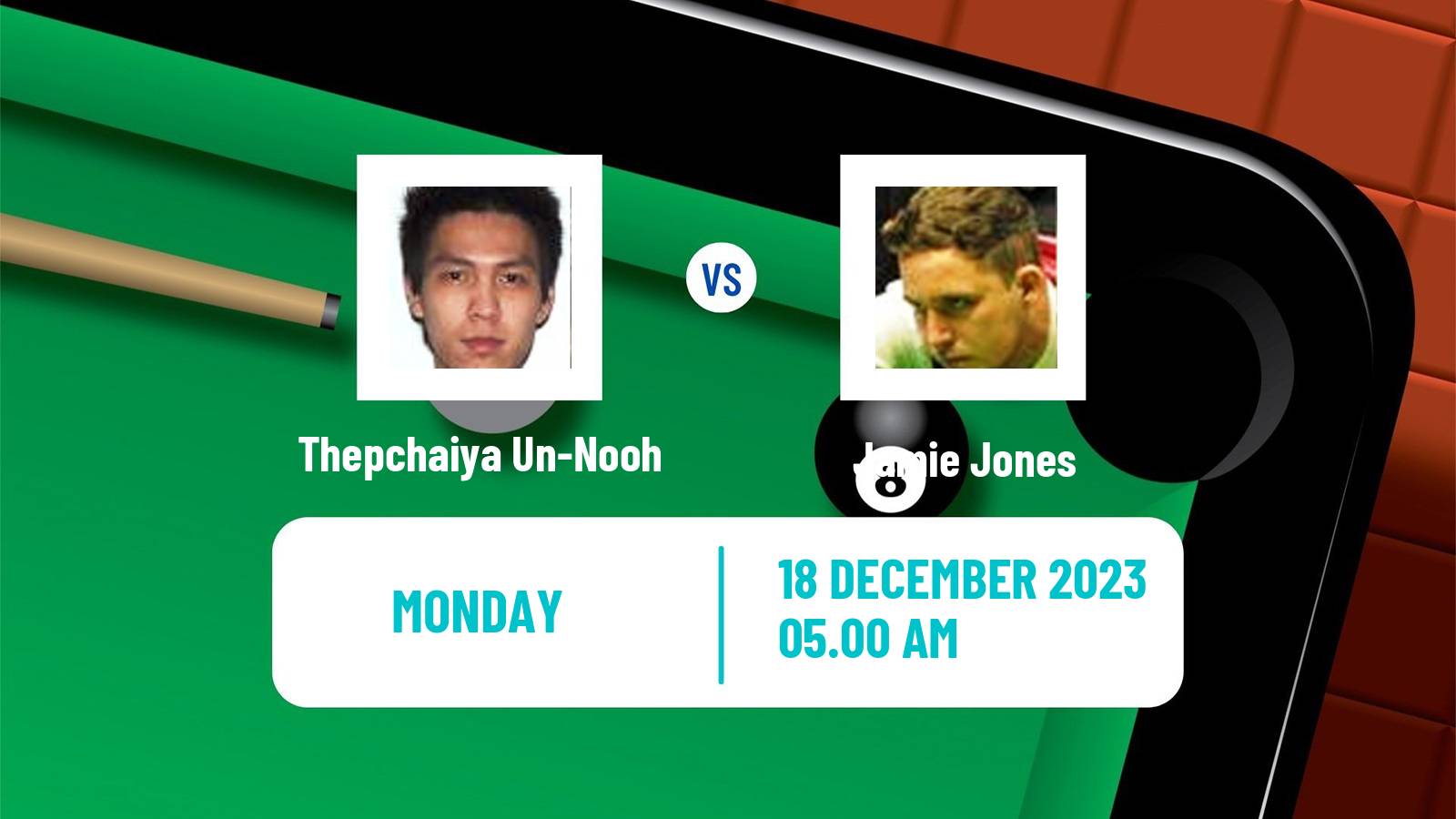 Snooker German Masters Thepchaiya Un-Nooh - Jamie Jones