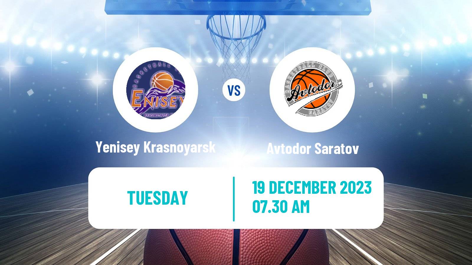 Basketball VTB United League Yenisey Krasnoyarsk - Avtodor Saratov