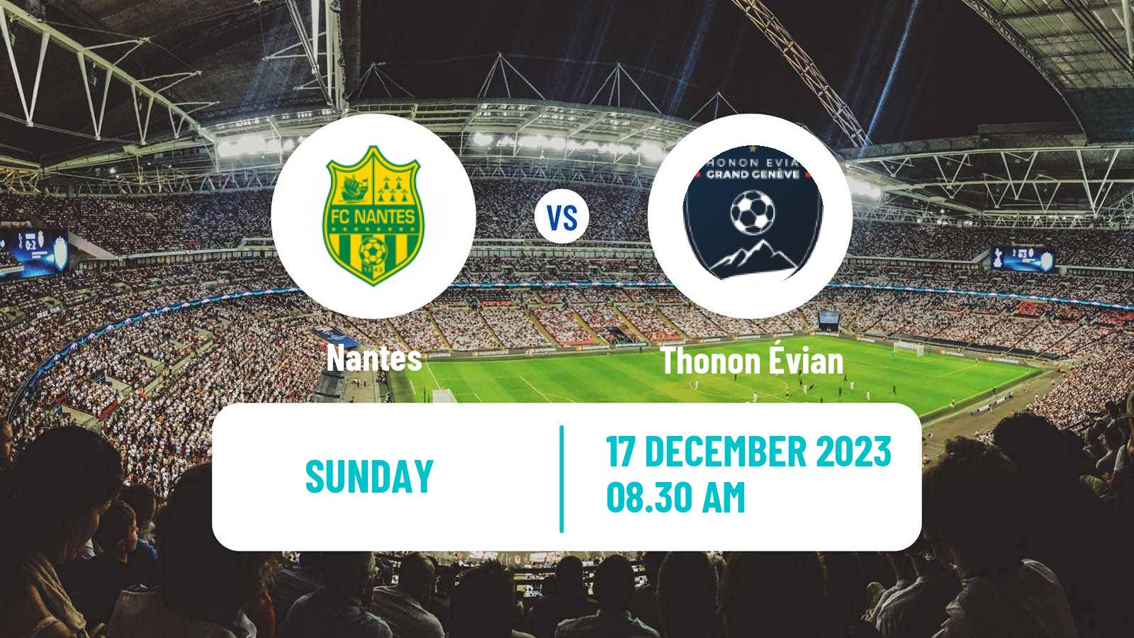 Soccer French Division 2 Women Nantes - Thonon Évian