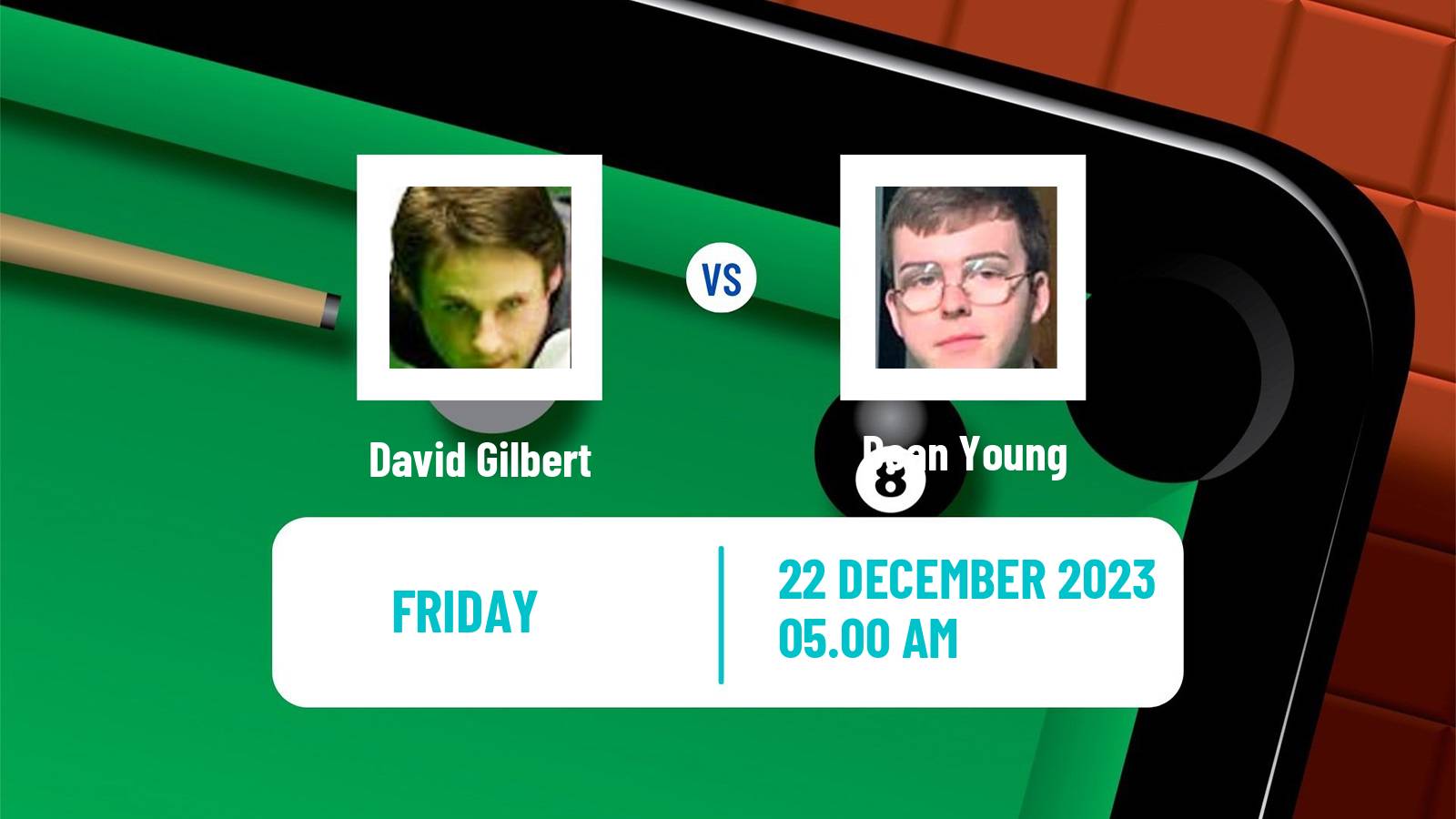 Snooker German Masters David Gilbert - Dean Young