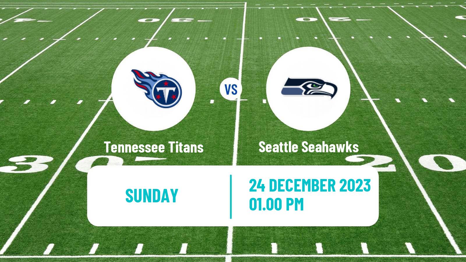 American football NFL Tennessee Titans - Seattle Seahawks