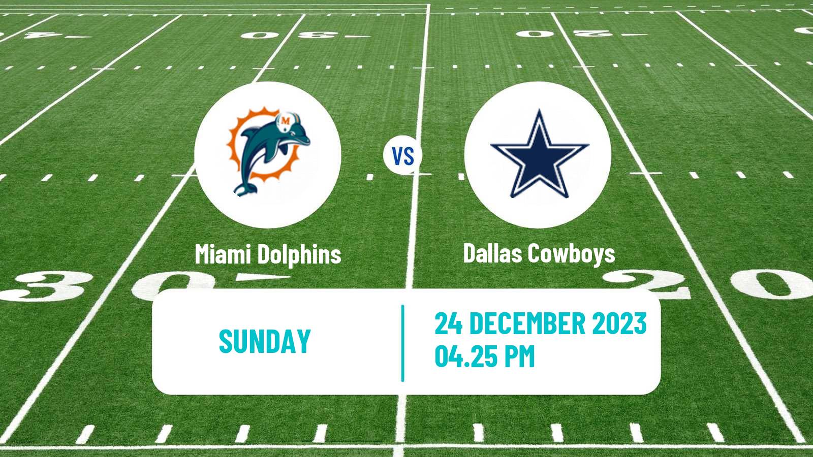 American football NFL Miami Dolphins - Dallas Cowboys