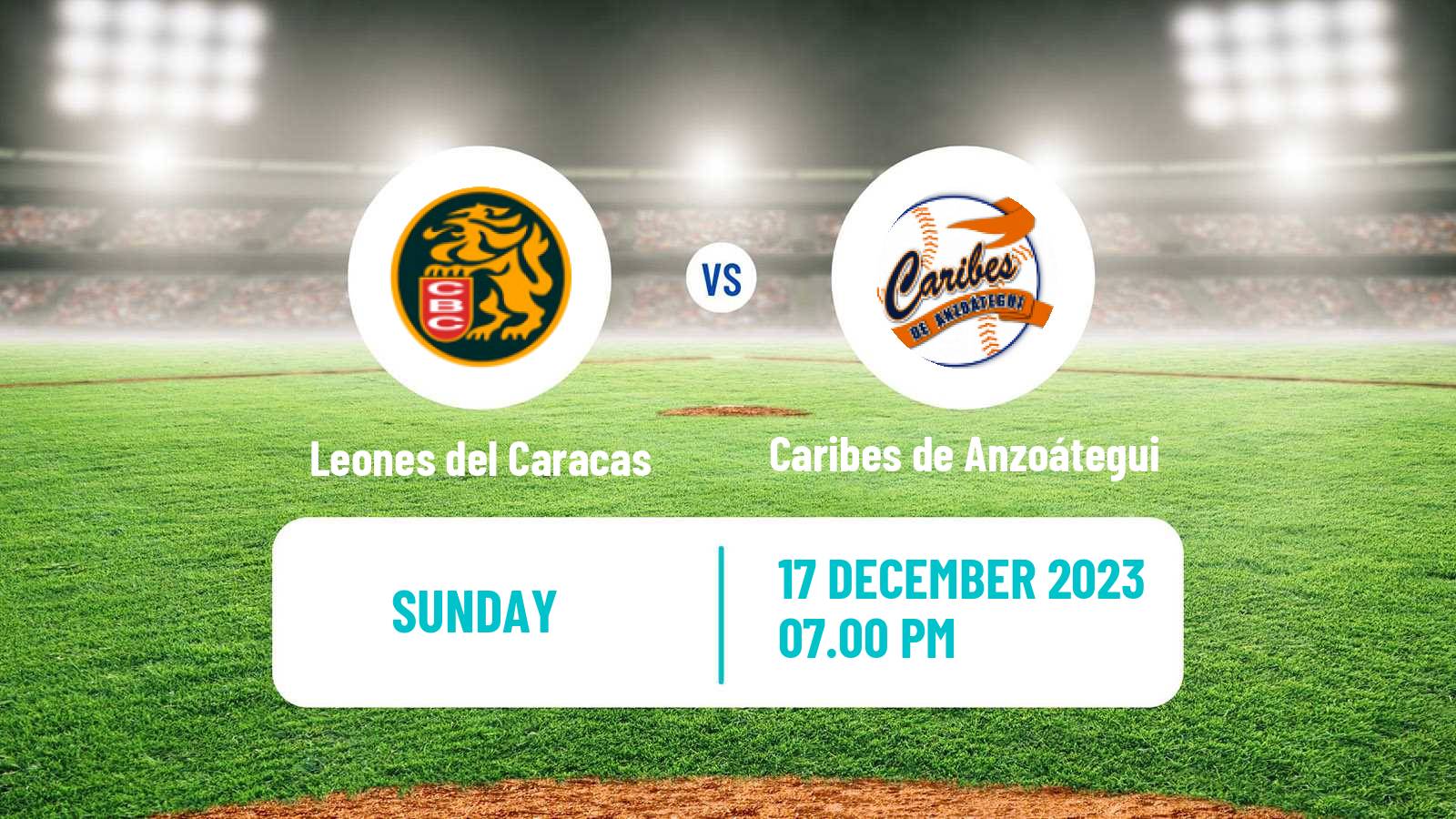 Baseball Venezuelan LVBP Leones del Caracas - Caribes de Anzoátegui