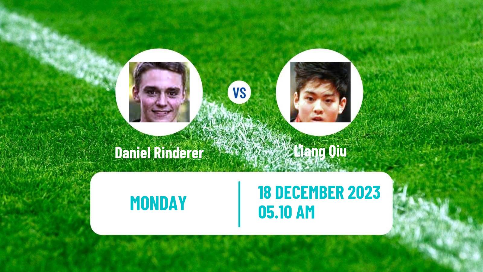 Table tennis Challenger Series Men Daniel Rinderer - Liang Qiu