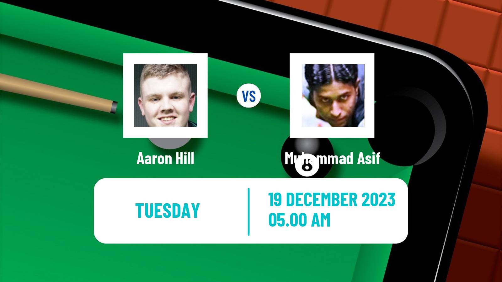 Snooker German Masters Aaron Hill - Muhammad Asif