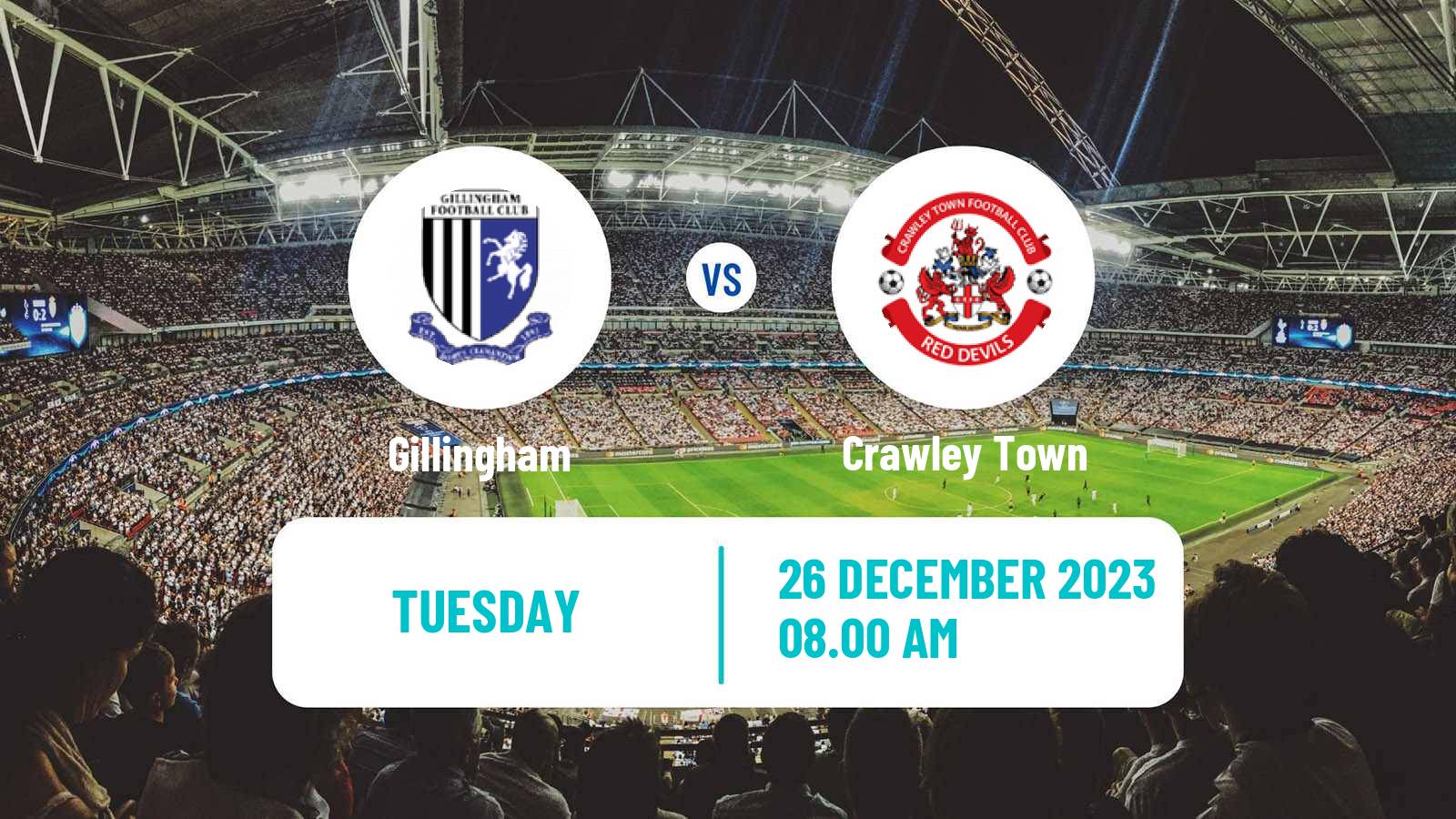Soccer English League Two Gillingham - Crawley Town