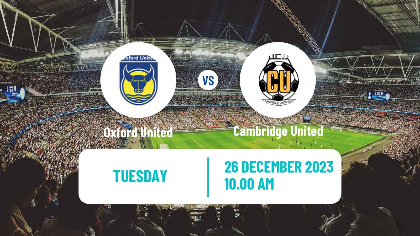 Soccer English League One Oxford United - Cambridge United