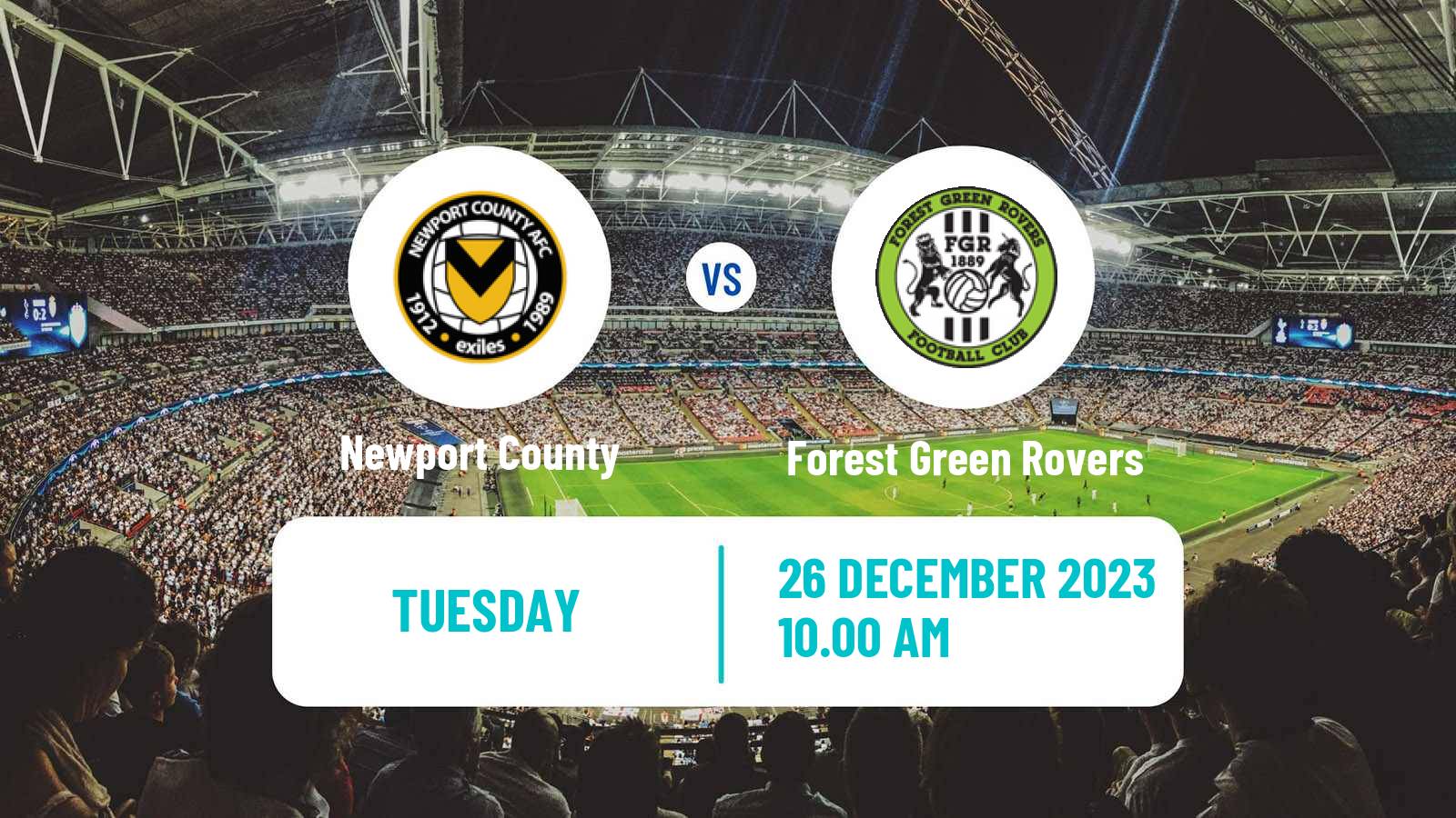 Soccer English League Two Newport County - Forest Green Rovers