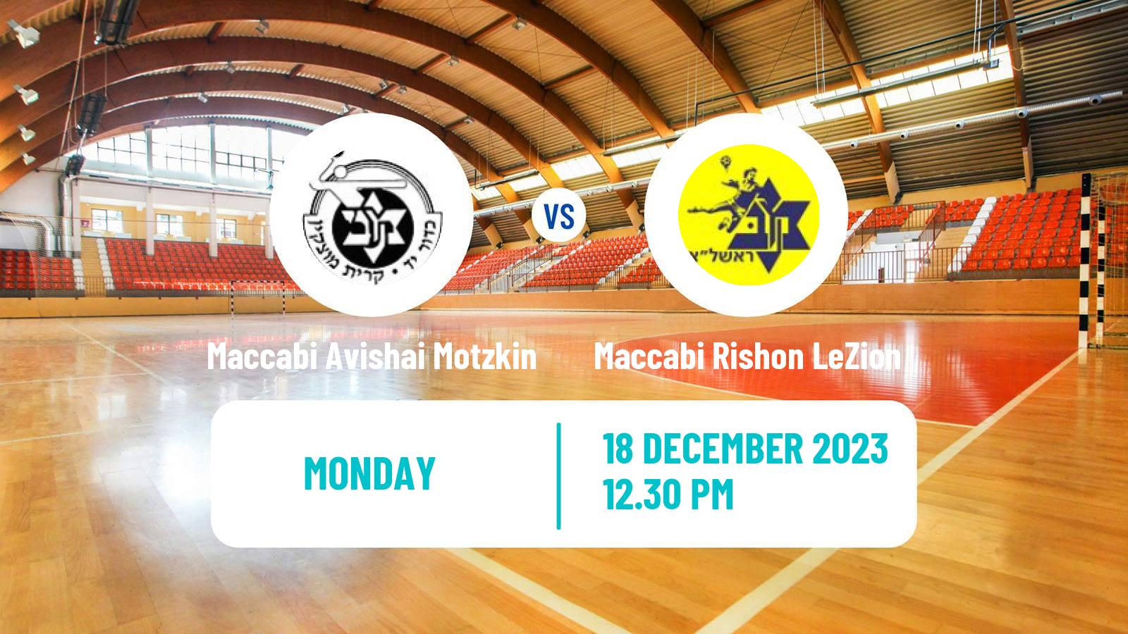 Handball Israeli Division 1 Handball Maccabi Avishai Motzkin - Maccabi Rishon LeZion