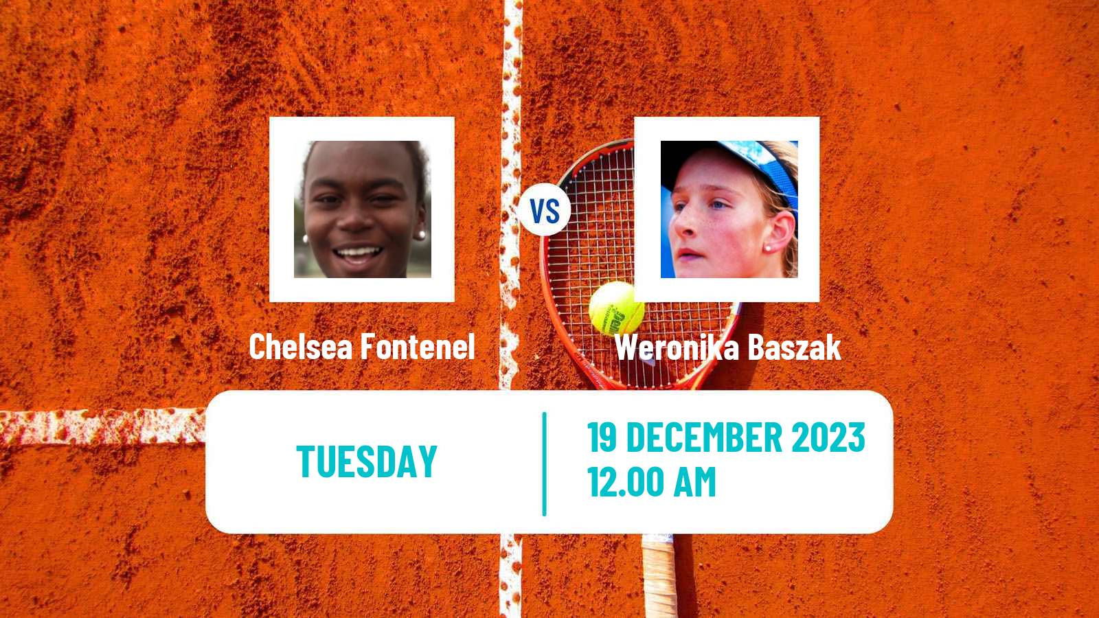 Tennis ITF W25 Solapur Women Chelsea Fontenel - Weronika Baszak