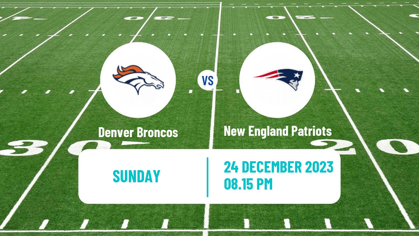 American football NFL Denver Broncos - New England Patriots