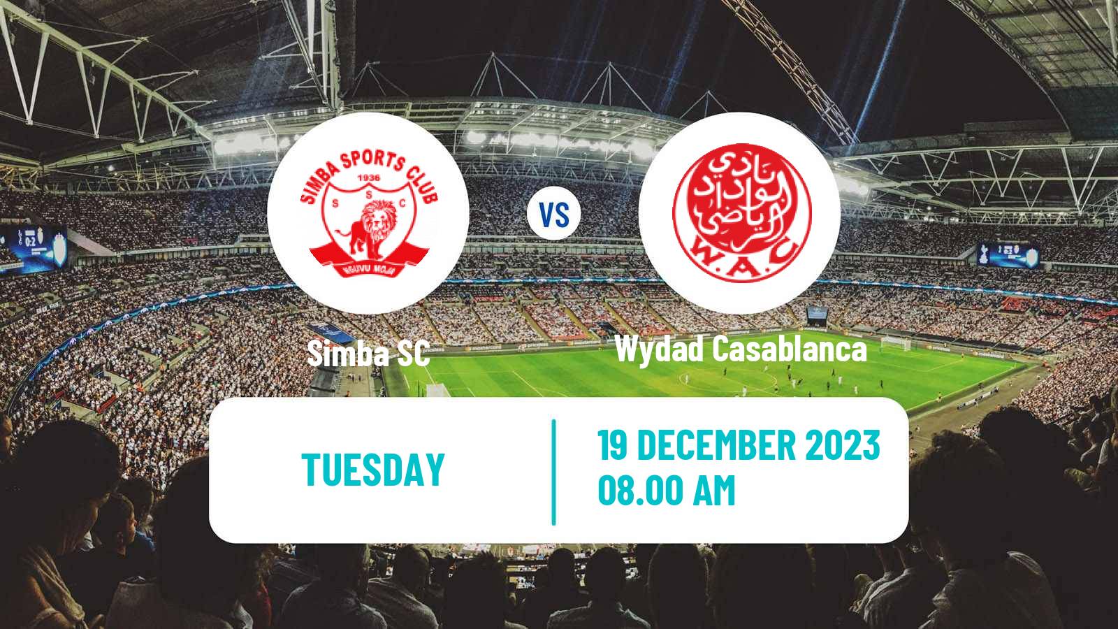 Soccer CAF Champions League Simba - Wydad Casablanca