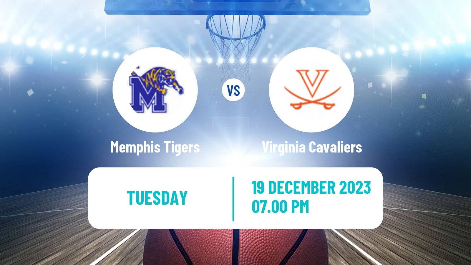 Basketball NCAA College Basketball Memphis Tigers - Virginia Cavaliers