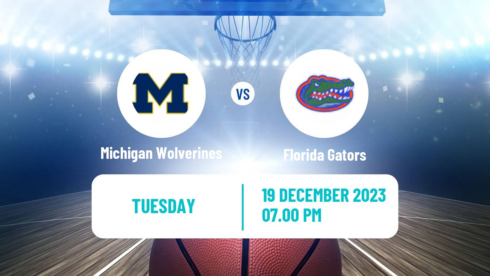 Basketball NCAA College Basketball Michigan Wolverines - Florida Gators