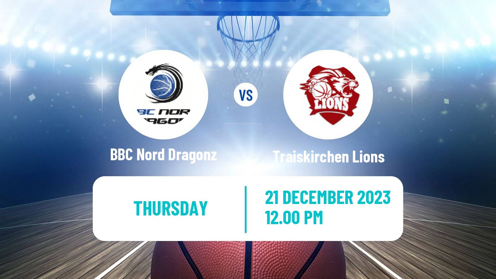 Basketball Austrian Superliga Basketball BBC Nord Dragonz - Traiskirchen Lions