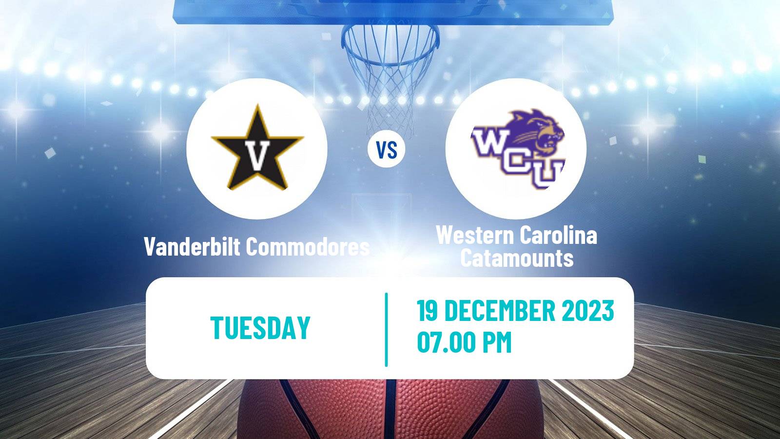 Basketball NCAA College Basketball Vanderbilt Commodores - Western Carolina Catamounts