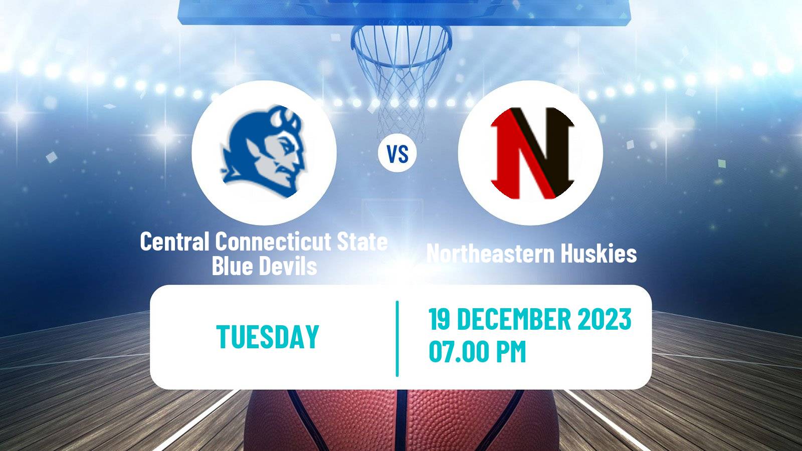 Basketball NCAA College Basketball Central Connecticut State Blue Devils - Northeastern Huskies