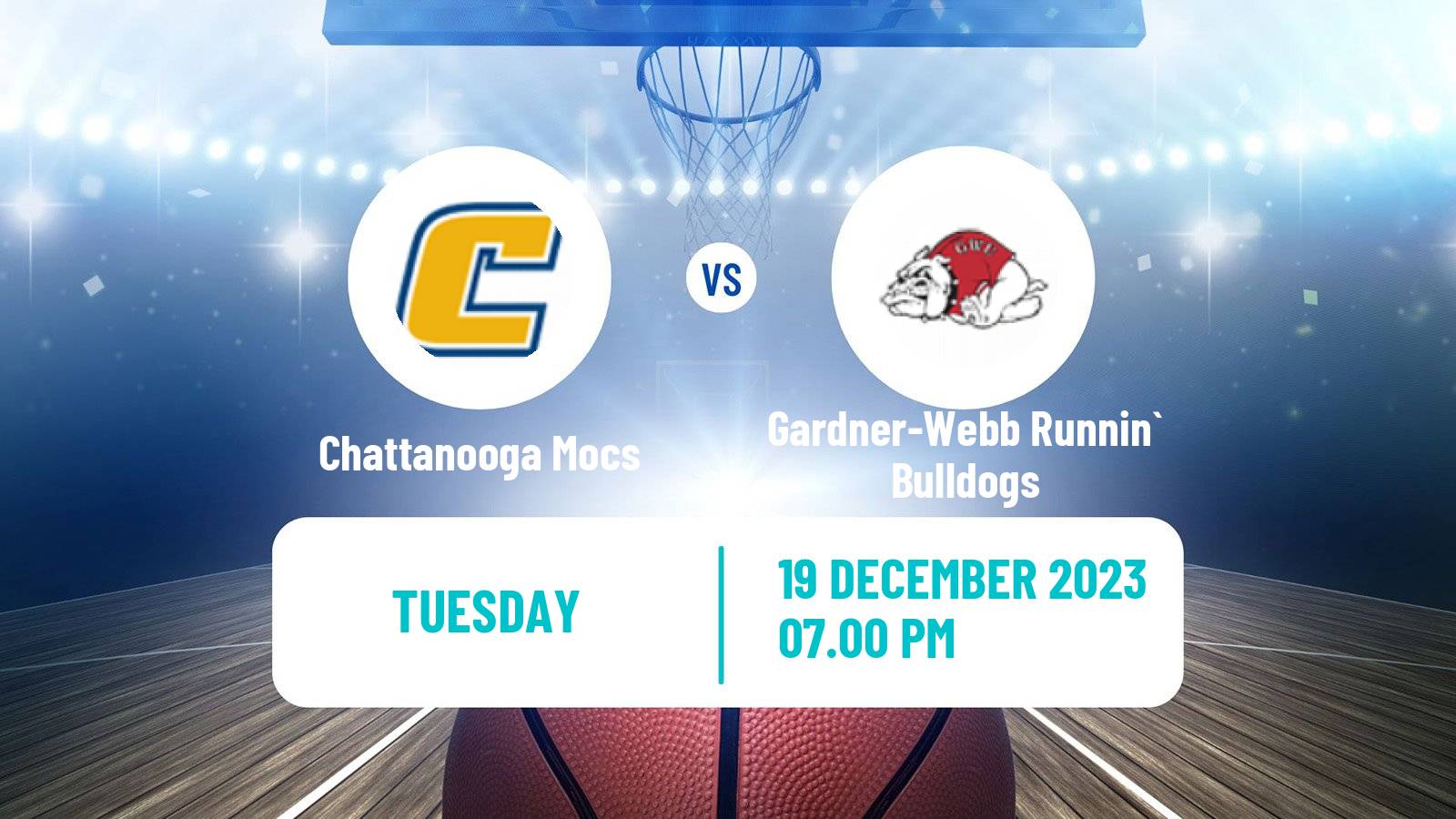 Basketball NCAA College Basketball Chattanooga Mocs - Gardner-Webb Runnin` Bulldogs