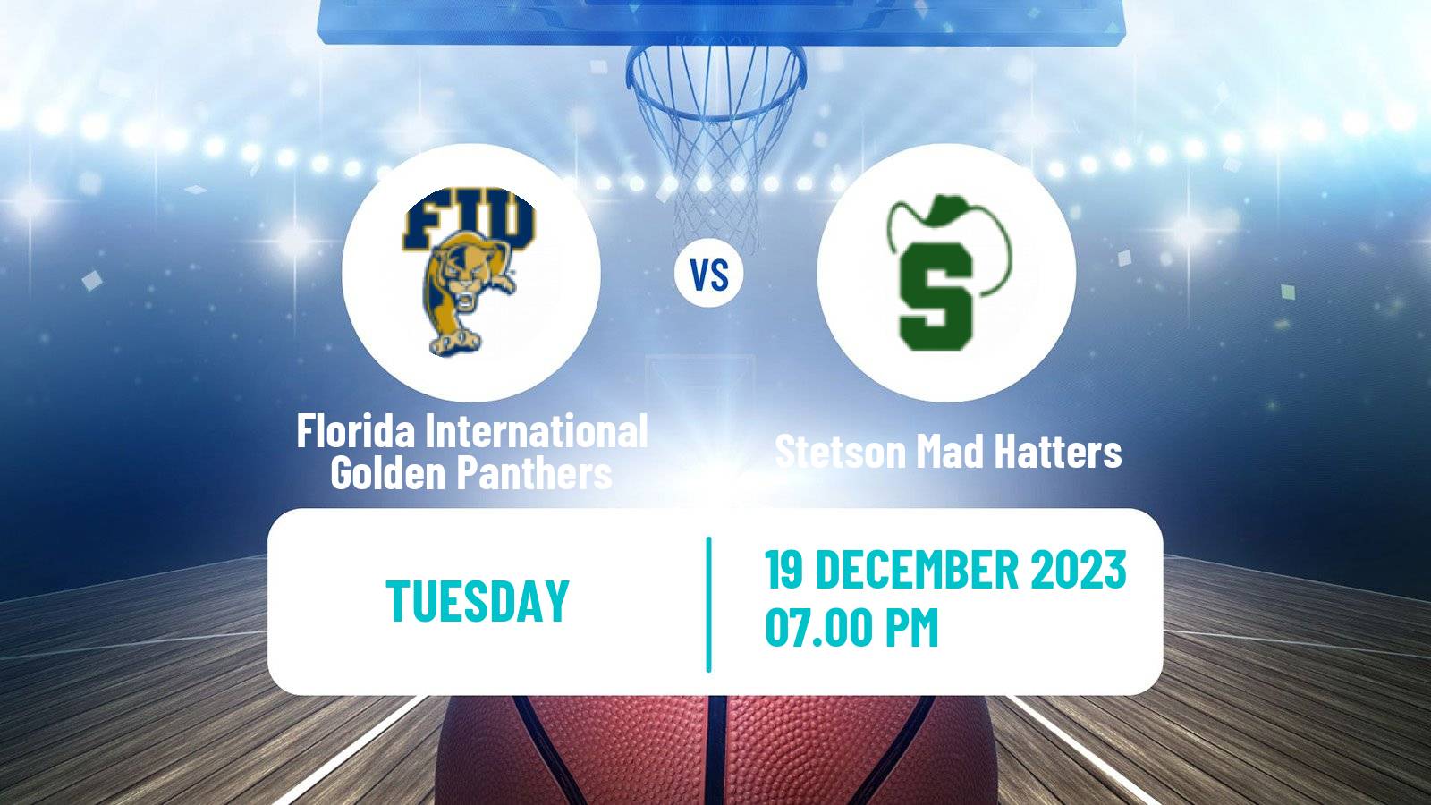 Basketball NCAA College Basketball Florida International Golden Panthers - Stetson Mad Hatters