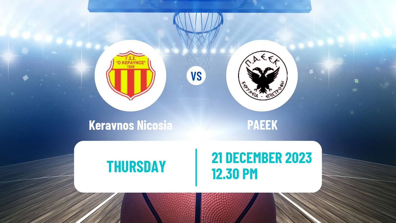 Basketball Cypriot Division A Basketball Keravnos Nicosia - PAEEK
