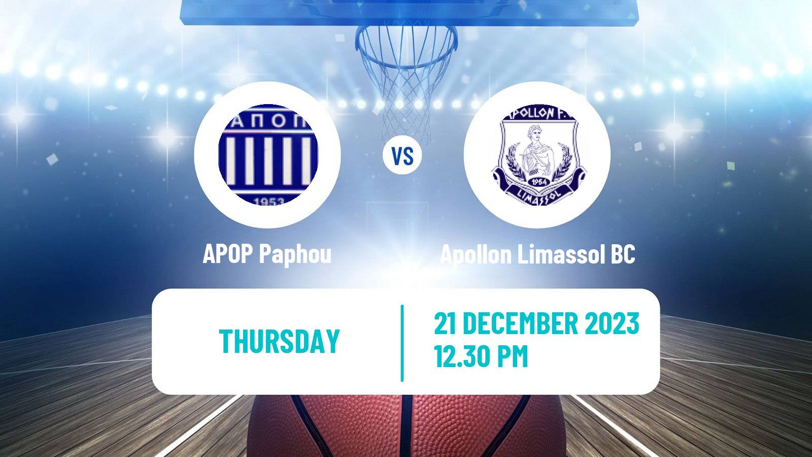 Basketball Cypriot Division A Basketball APOP Paphou - Apollon Limassol BC