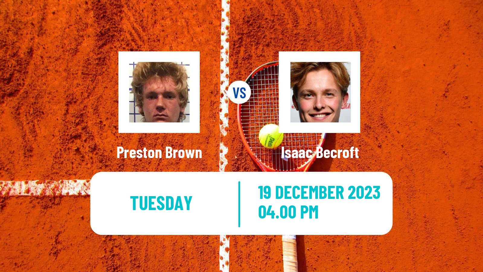 Tennis ITF M15 Papamoa Men Preston Brown - Isaac Becroft