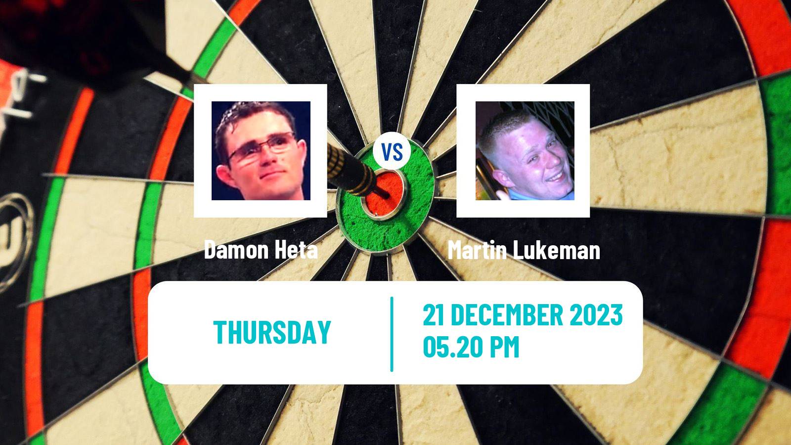 Darts PDC World Championship Damon Heta - Martin Lukeman