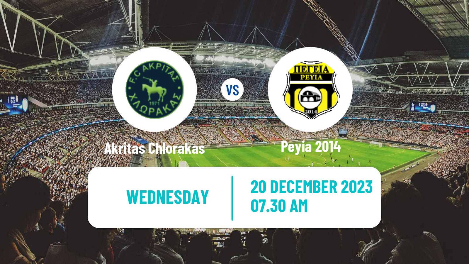 Soccer Cypriot Division 2 Akritas Chlorakas - Peyia 2014