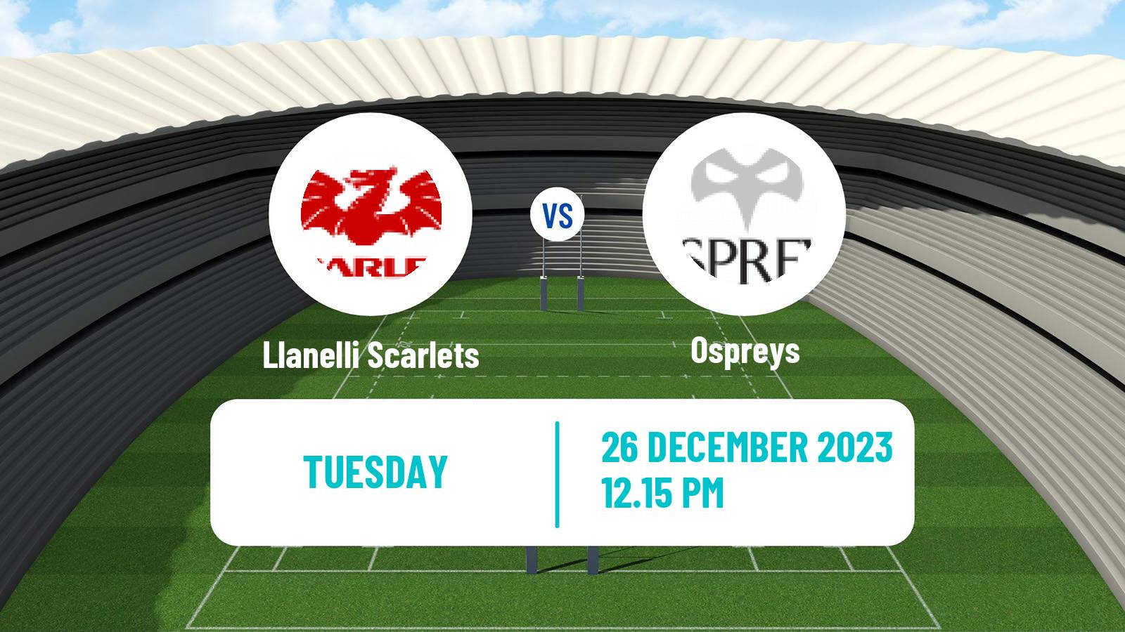 Rugby union United Rugby Championship Llanelli Scarlets - Ospreys