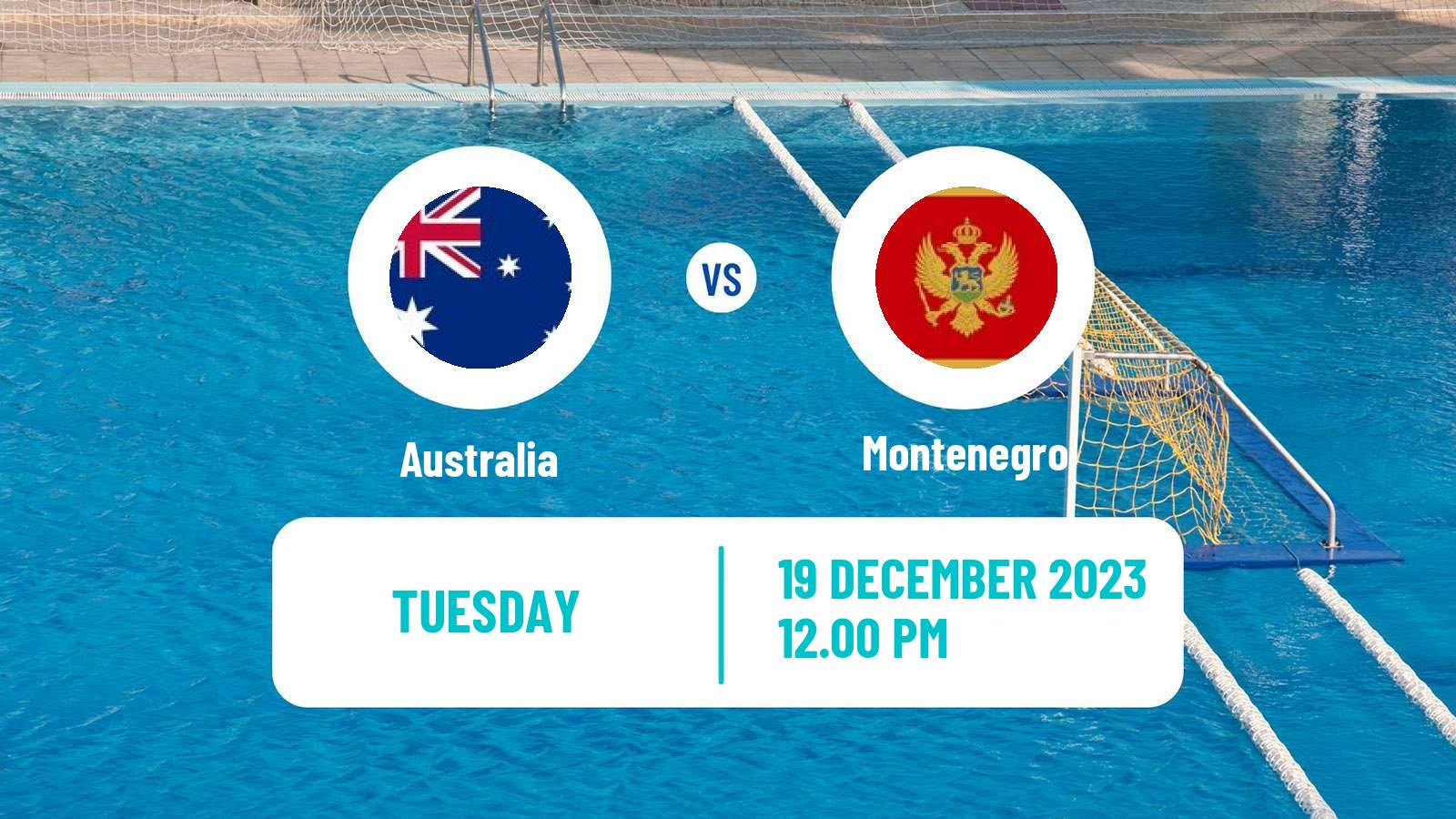 Water polo Friendly International Water Polo Australia - Montenegro