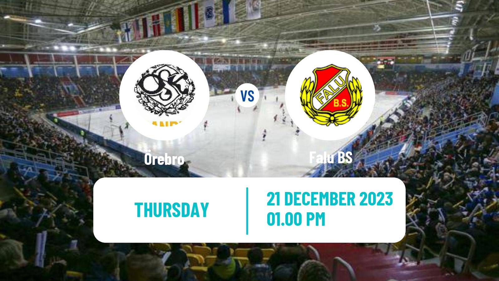 Bandy Swedish Allsvenskan Bandy Örebro - Falu