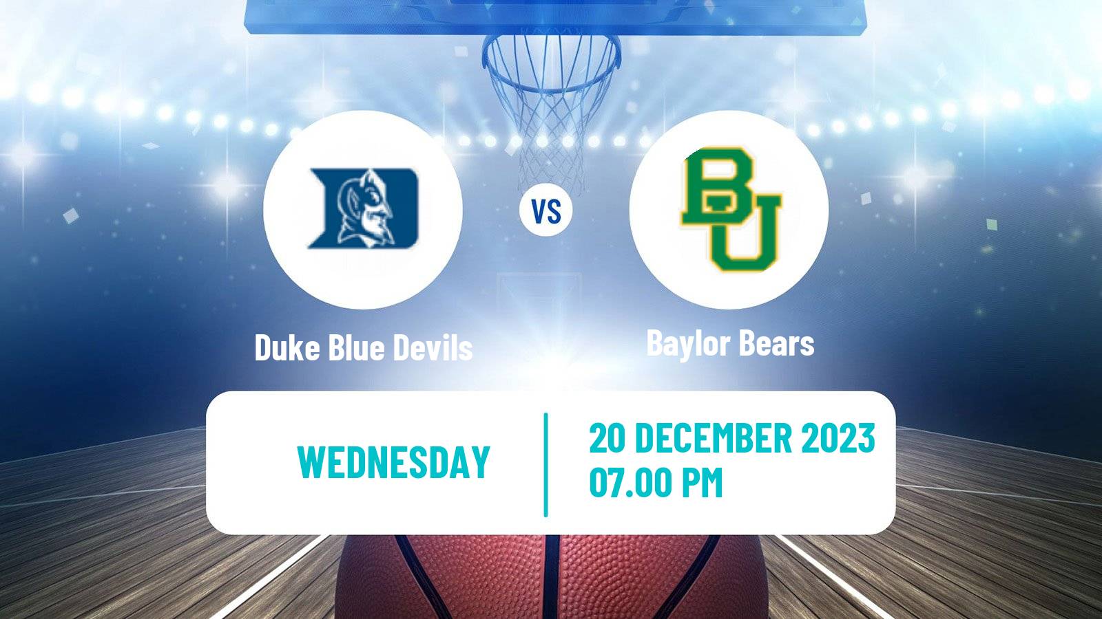 Basketball NCAA College Basketball Duke Blue Devils - Baylor Bears