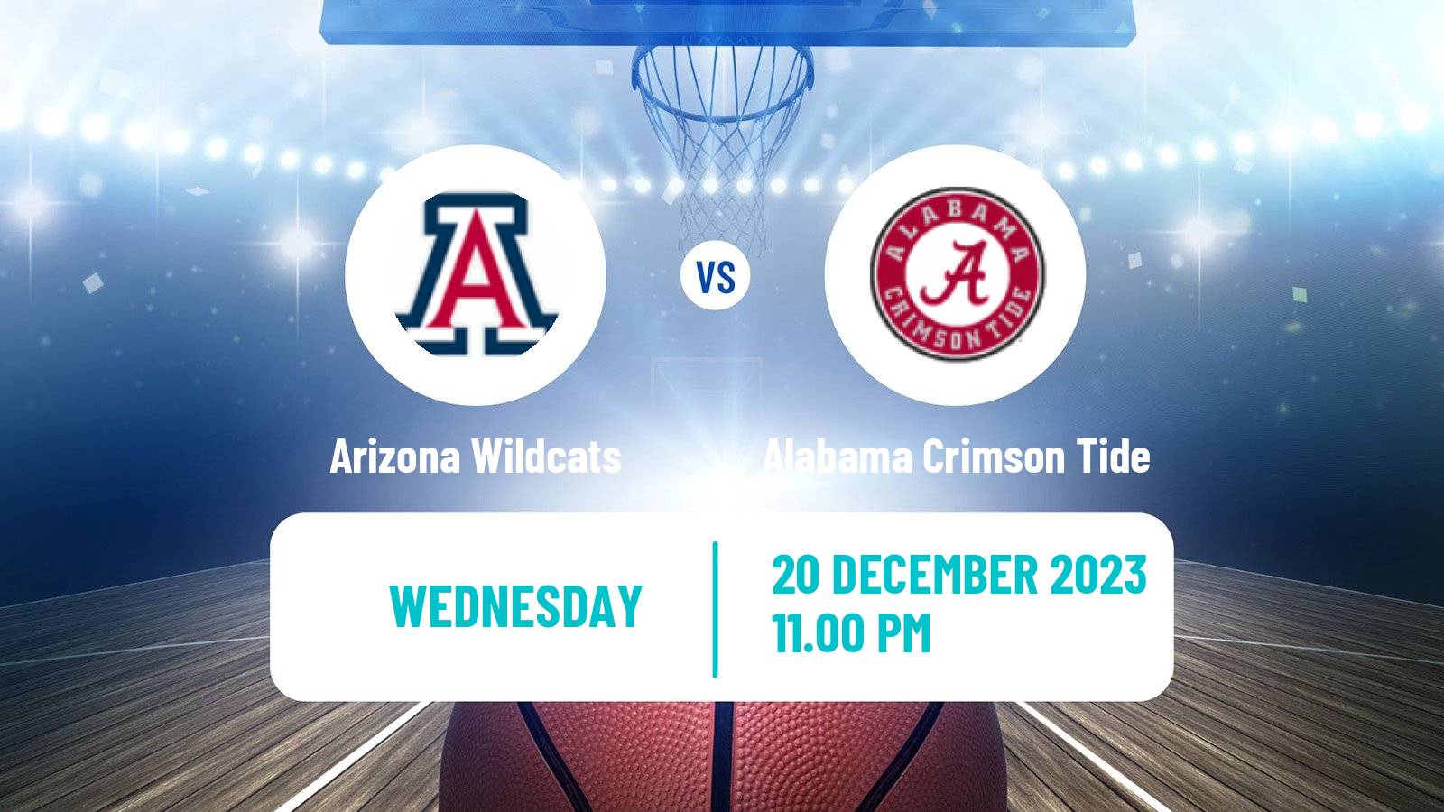Basketball NCAA College Basketball Arizona Wildcats - Alabama Crimson Tide