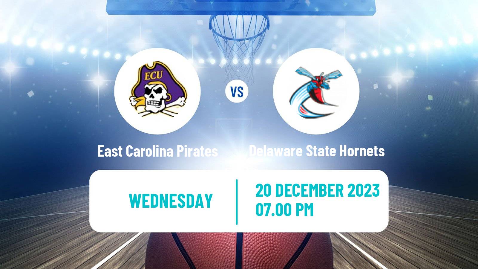Basketball NCAA College Basketball East Carolina Pirates - Delaware State Hornets