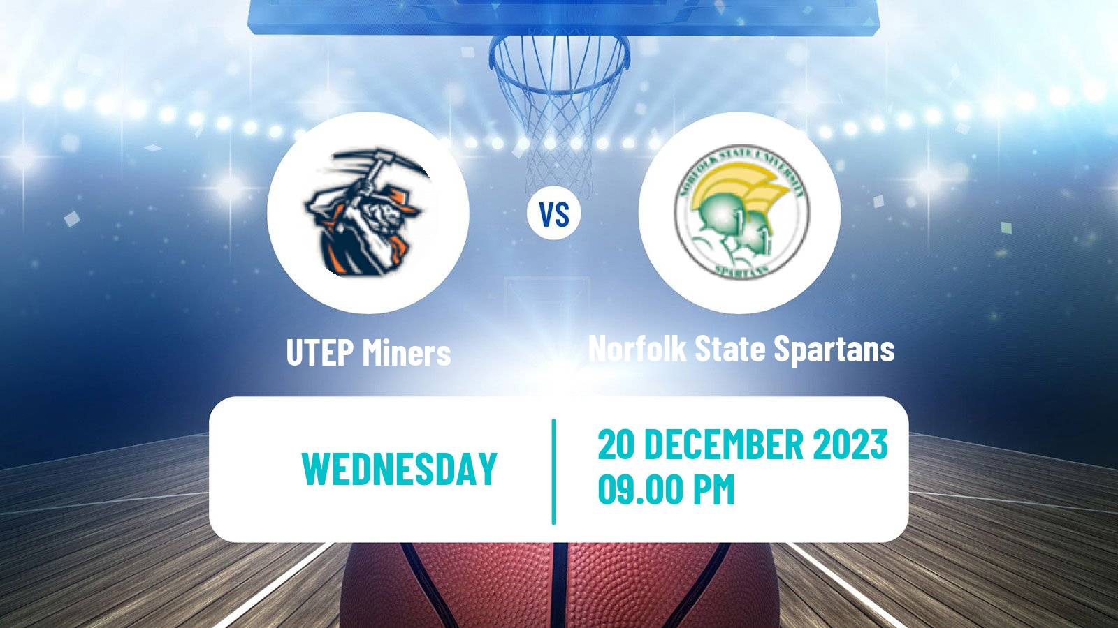 Basketball NCAA College Basketball UTEP Miners - Norfolk State Spartans