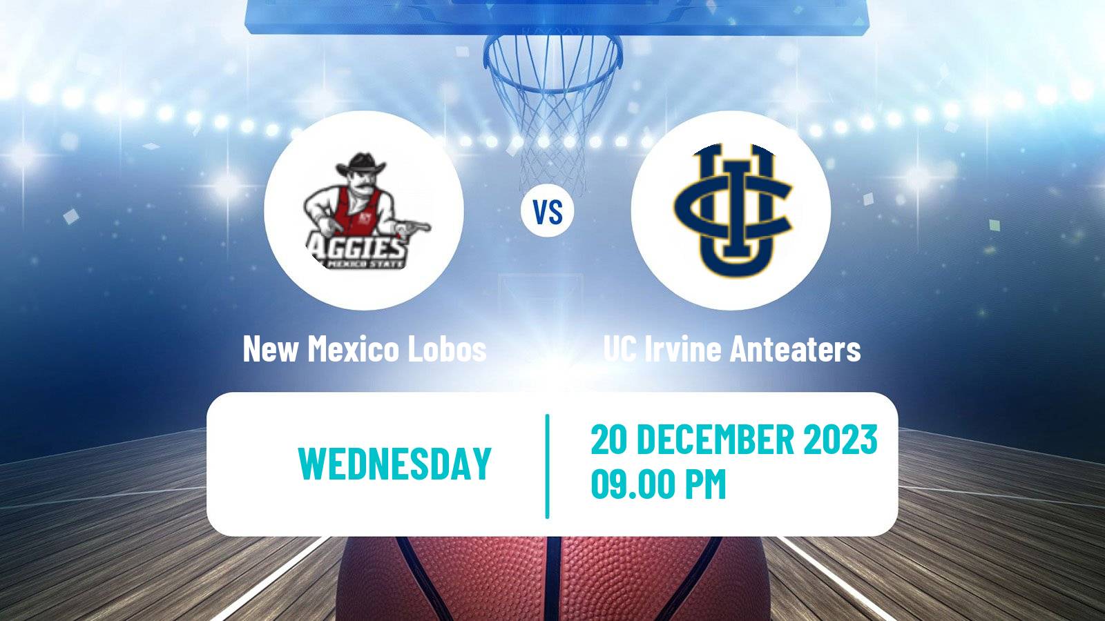 Basketball NCAA College Basketball New Mexico Lobos - UC Irvine Anteaters