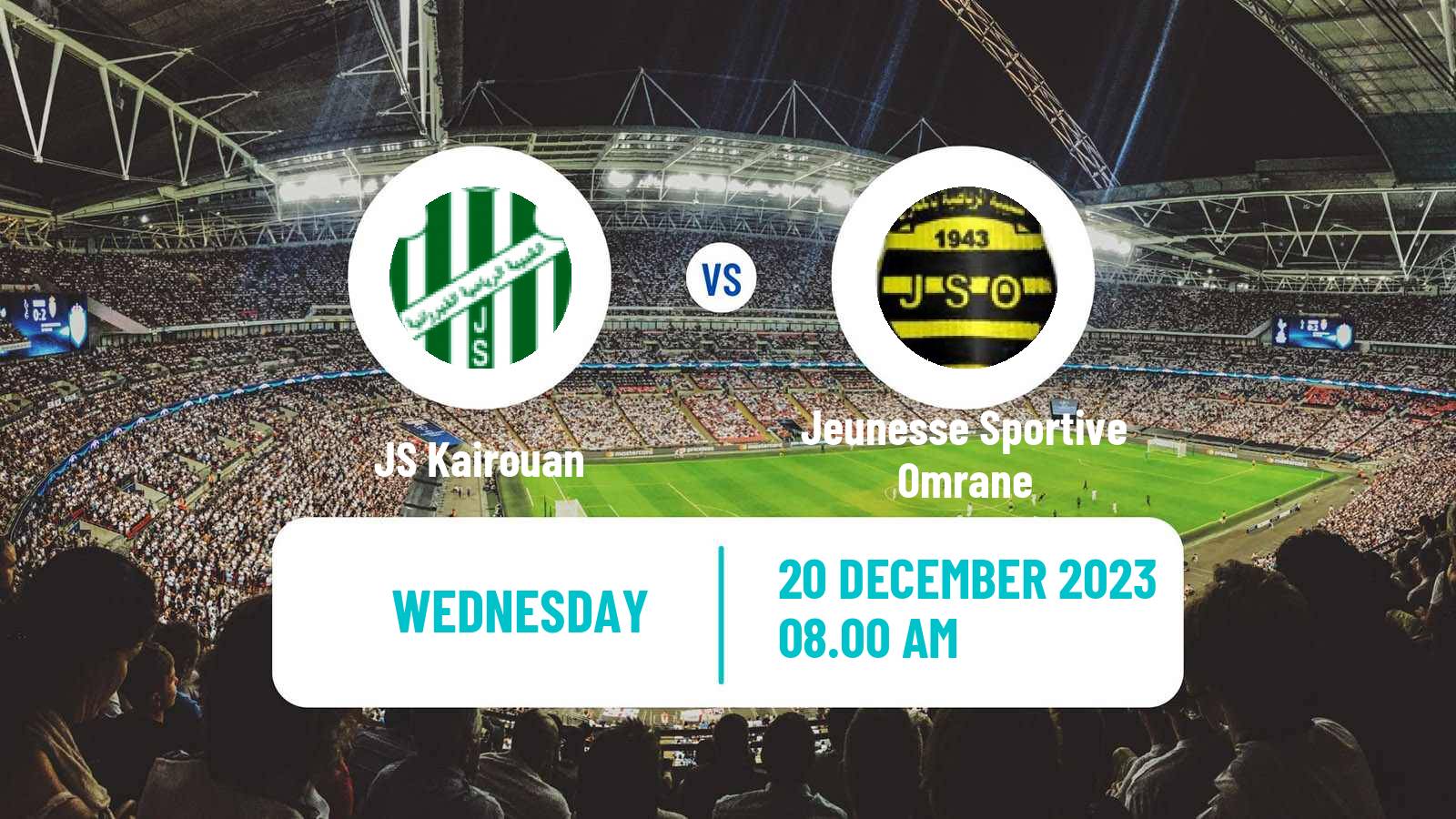 Soccer Tunisian Ligue 2 JS Kairouan - Jeunesse Sportive Omrane