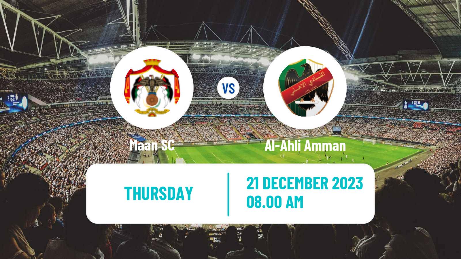 Soccer Jordan Premier League Maan - Al-Ahli Amman