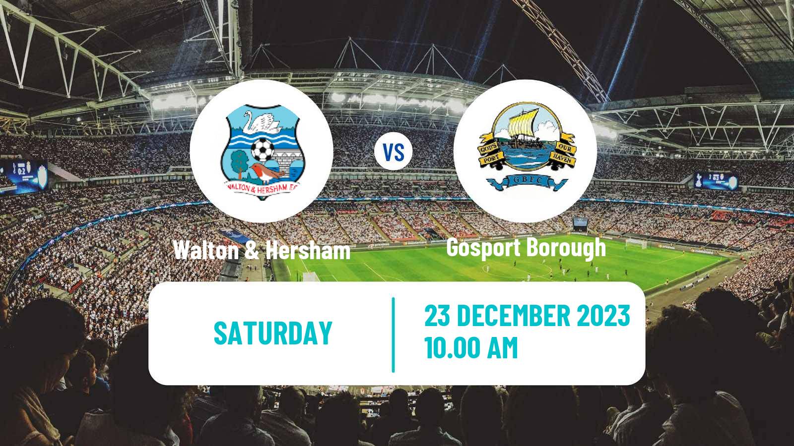 Soccer English Southern League South Division Walton & Hersham - Gosport Borough