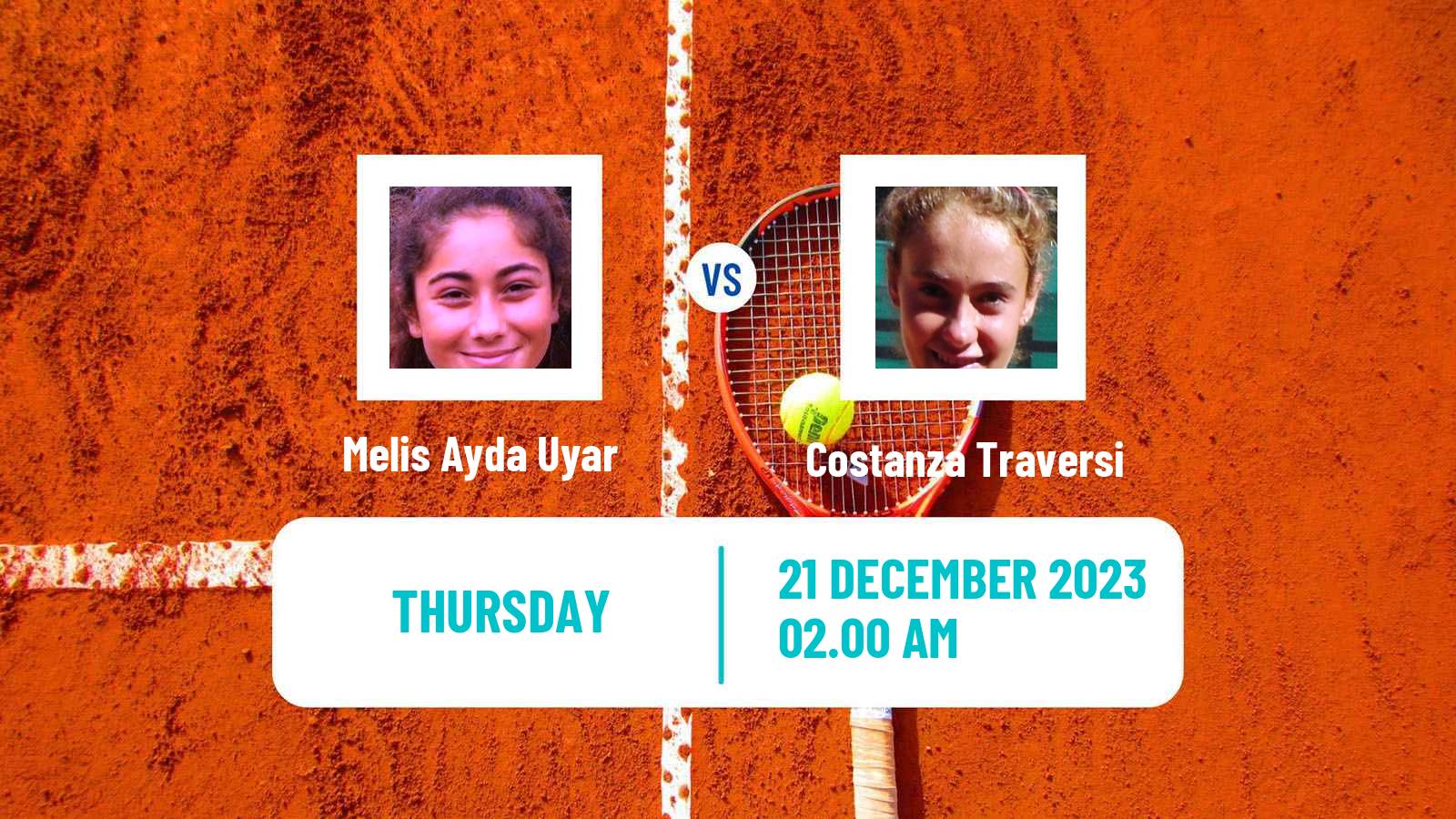 Tennis ITF W15 Antalya 23 Women Melis Ayda Uyar - Costanza Traversi