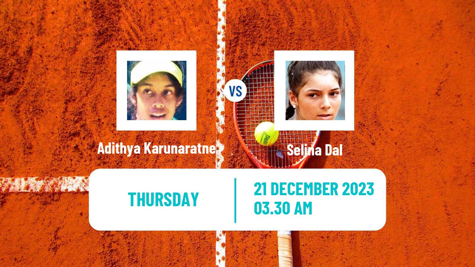 Tennis ITF W15 Monastir 43 Women Adithya Karunaratne - Selina Dal