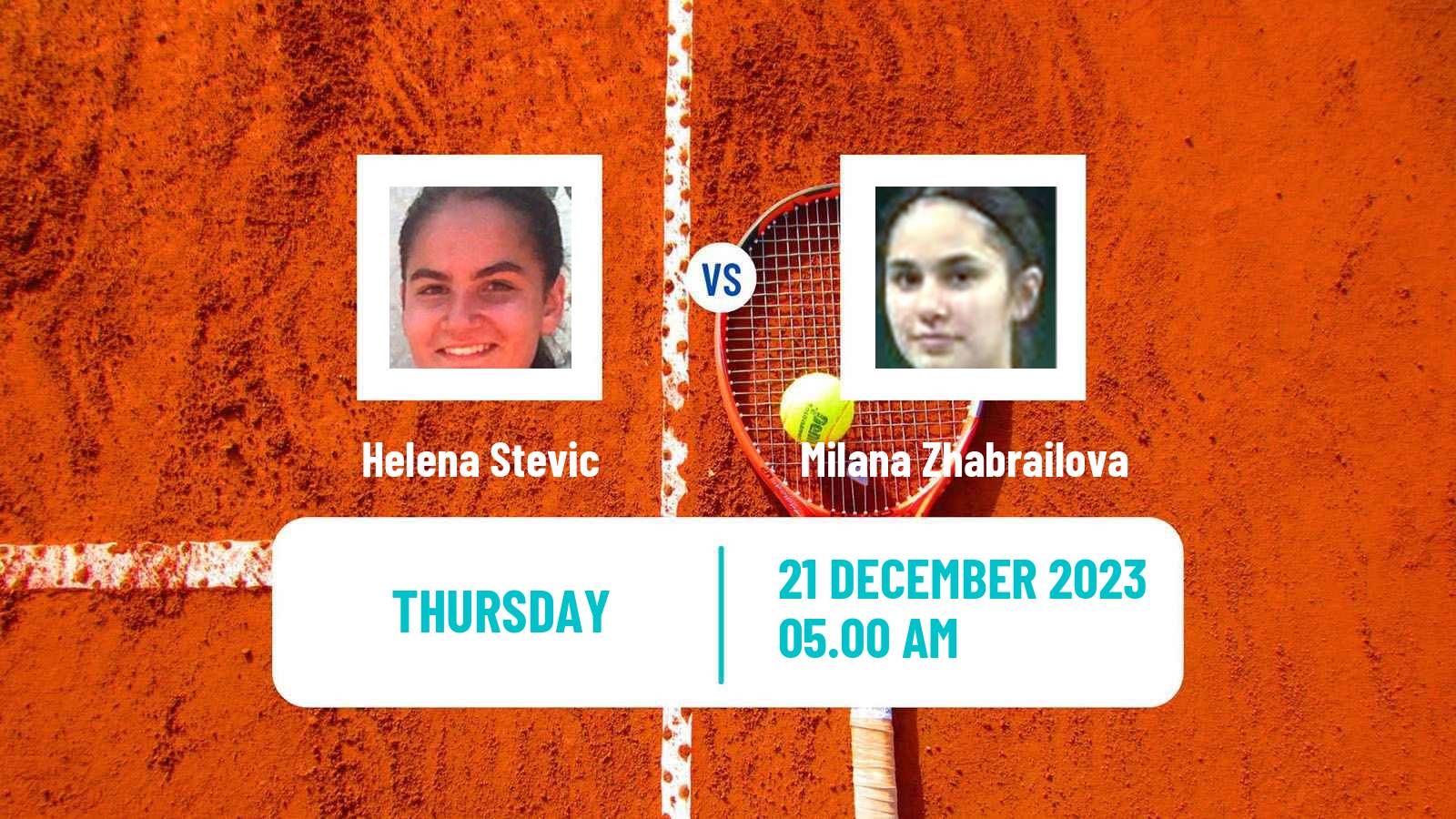 Tennis ITF W15 Monastir 43 Women Helena Stevic - Milana Zhabrailova