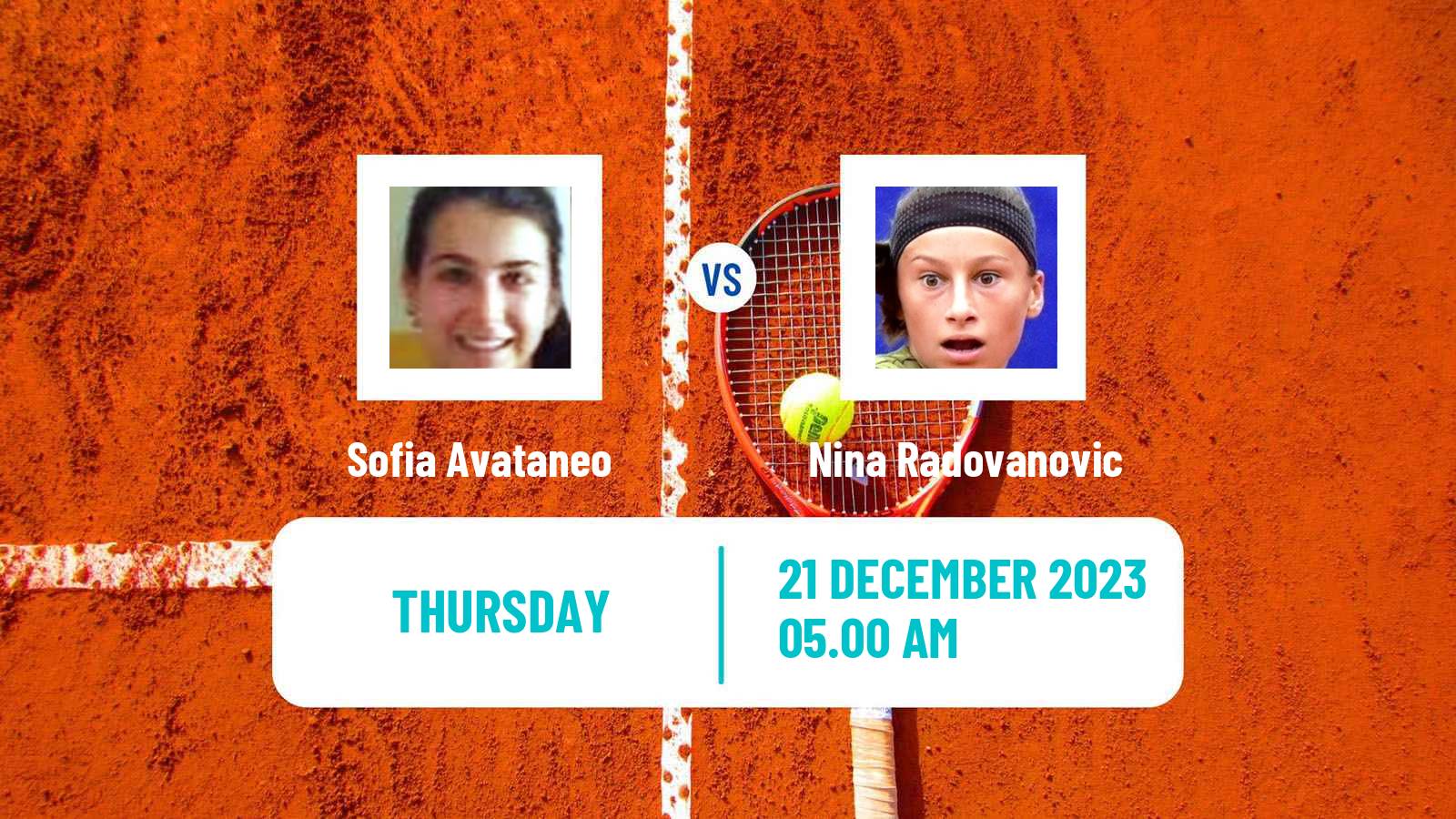 Tennis ITF W15 Monastir 43 Women Sofia Avataneo - Nina Radovanovic