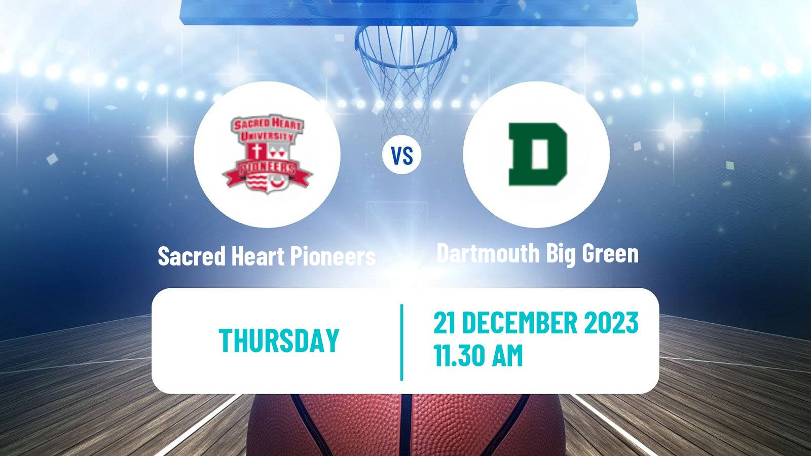 Basketball NCAA College Basketball Sacred Heart Pioneers - Dartmouth Big Green